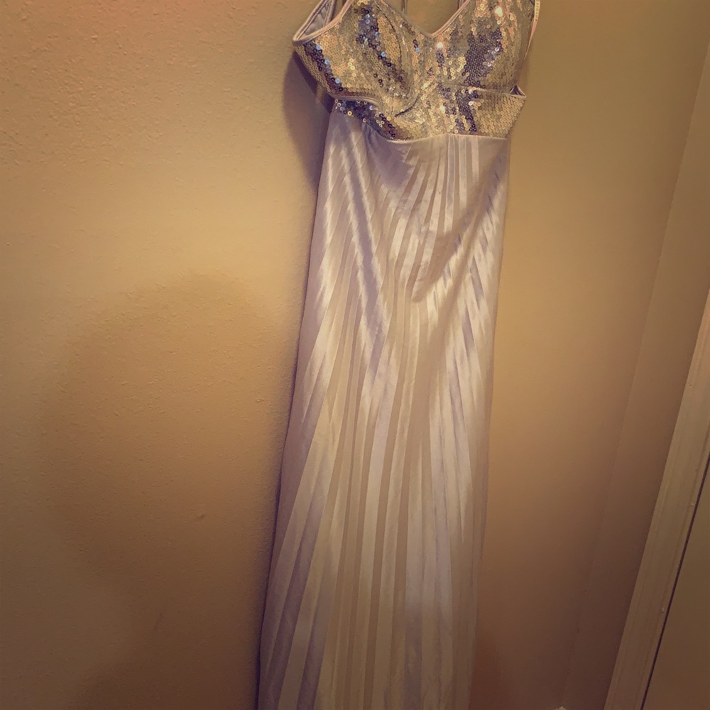 Silver formal dress